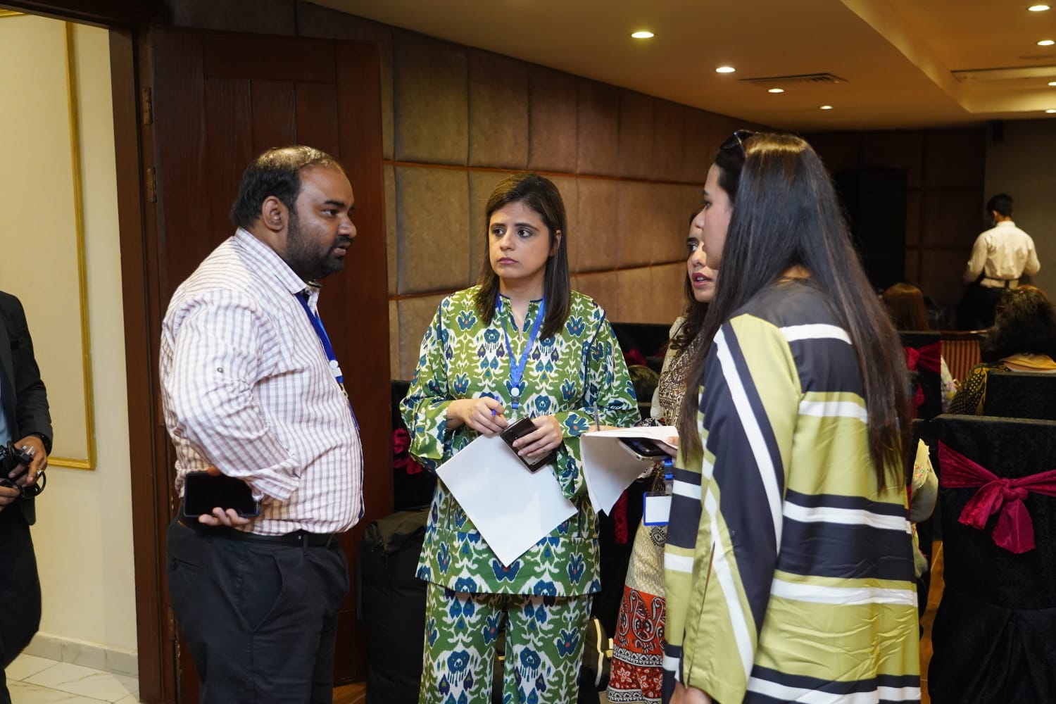 Urgent Rishta founder in conversation at an industry event