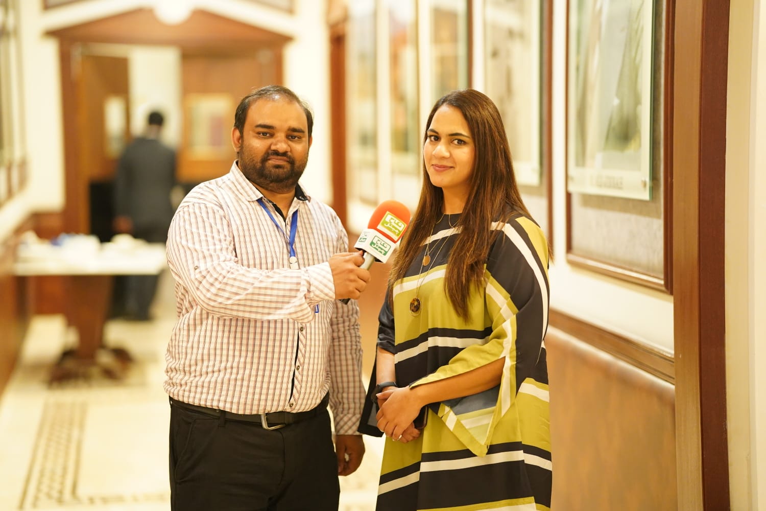Urgent Rishta founder speaking with the media